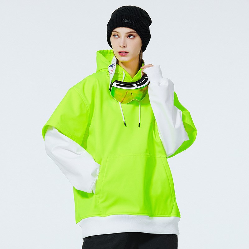 滑雪服卫衣连h帽女款冬季户外防风防水保暖滑雪帽衫加厚男