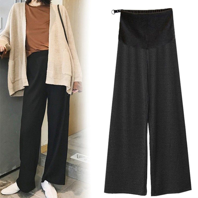 孕妇针织阔腿裤秋冬外穿黑色垂感裤子冬季加绒加厚大码拖地长裤冬,孕妇装/孕产妇用品/营养,孕妇休闲裤,淘宝优惠券,粉丝福利购,淘宝优惠卷