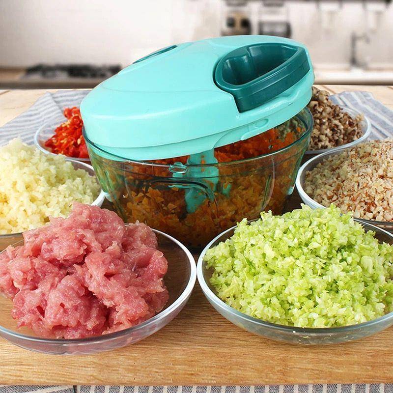 克欧克手动绞肉机多功能料理机家用小型搅拌机绞馅机手拉碎菜器图片