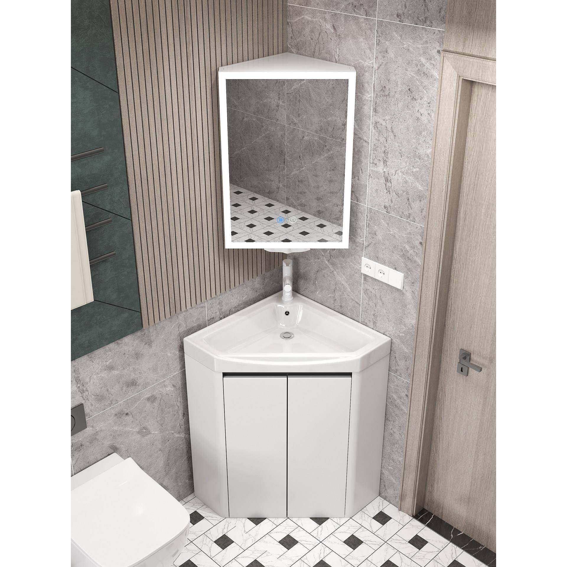 防水防潮蜂窝铝白色落地三角浴室柜洗手盆组合卫生间转角洗漱面盆,家装主材,浴室柜组合,淘宝优惠券,粉丝福利购,淘宝优惠卷