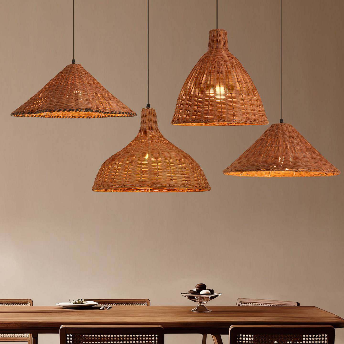 餐厅藤编吊灯日式复古侘寂风客厅餐桌茶室吊灯禅意民宿灯具藤艺灯,家装灯饰光源,餐厅吊灯,淘宝优惠券,粉丝福利购,淘宝优惠卷