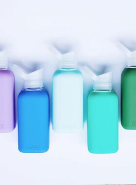 西班牙NUOC环保随手杯便携玻璃耐热水壶硅胶外壳ins帕拉梅水瓶