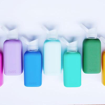 西班牙NUOC环保随手杯便携玻璃耐热水壶硅胶外壳ins帕拉梅水瓶