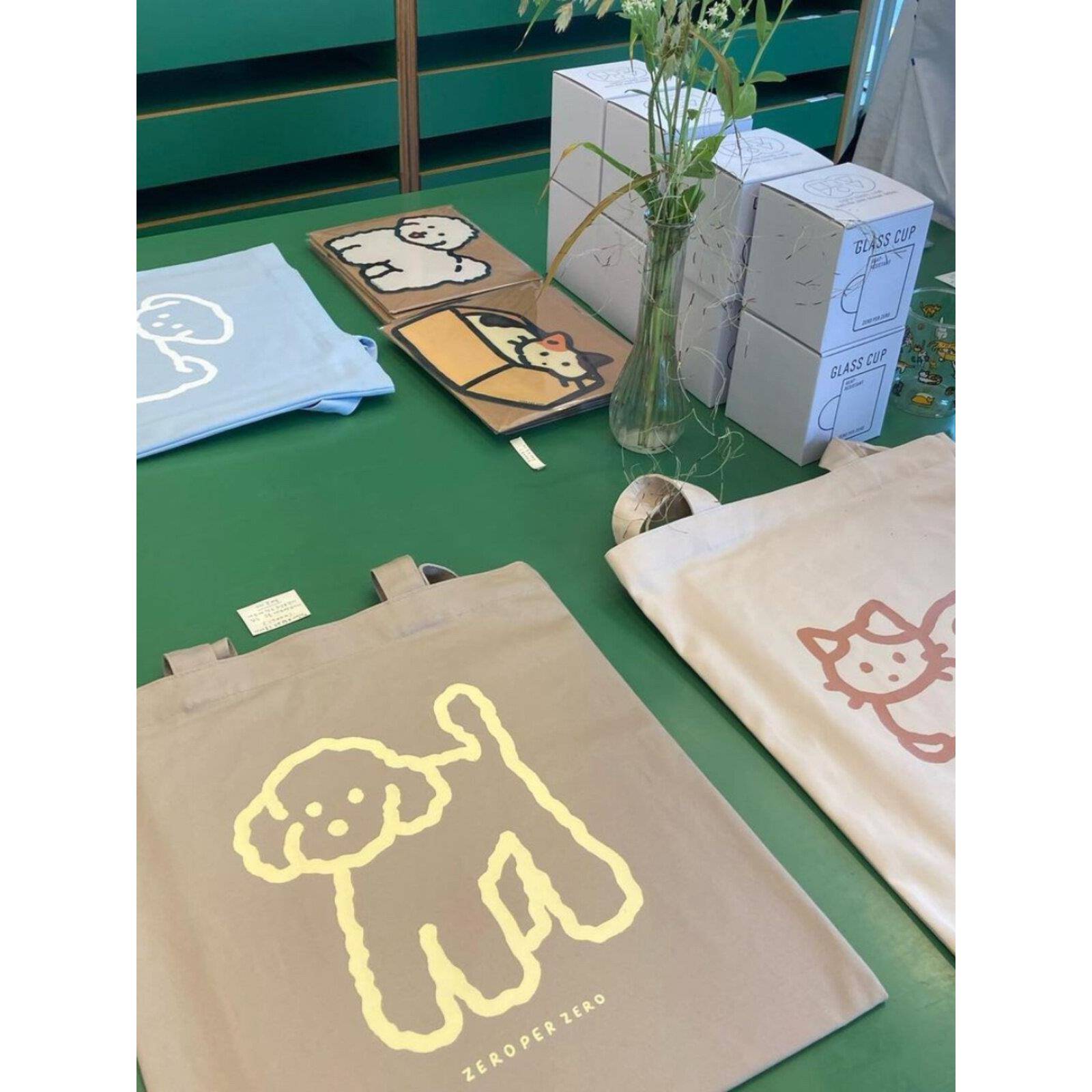 韩国Zeroperzero帆布袋设计师Ecobag背包环保帆布袋可爱的购物袋