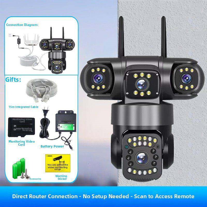 全免费三镜头无线摄像头360度旋转家用WiFi手机远程全彩有线POE,电子/电工,家用网络摄像头,淘宝优惠券,粉丝福利购,淘宝优惠卷