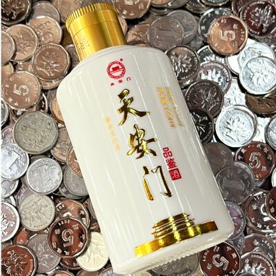 天安门品鉴酒酱香型白酒纯粮食酿造125ml*1瓶 （拍4瓶带礼盒）