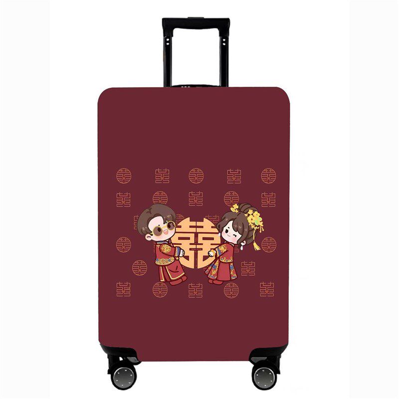 宽拉杆箱保护套行李箱套子保护套行李保护套弹力布行李箱套喜字用