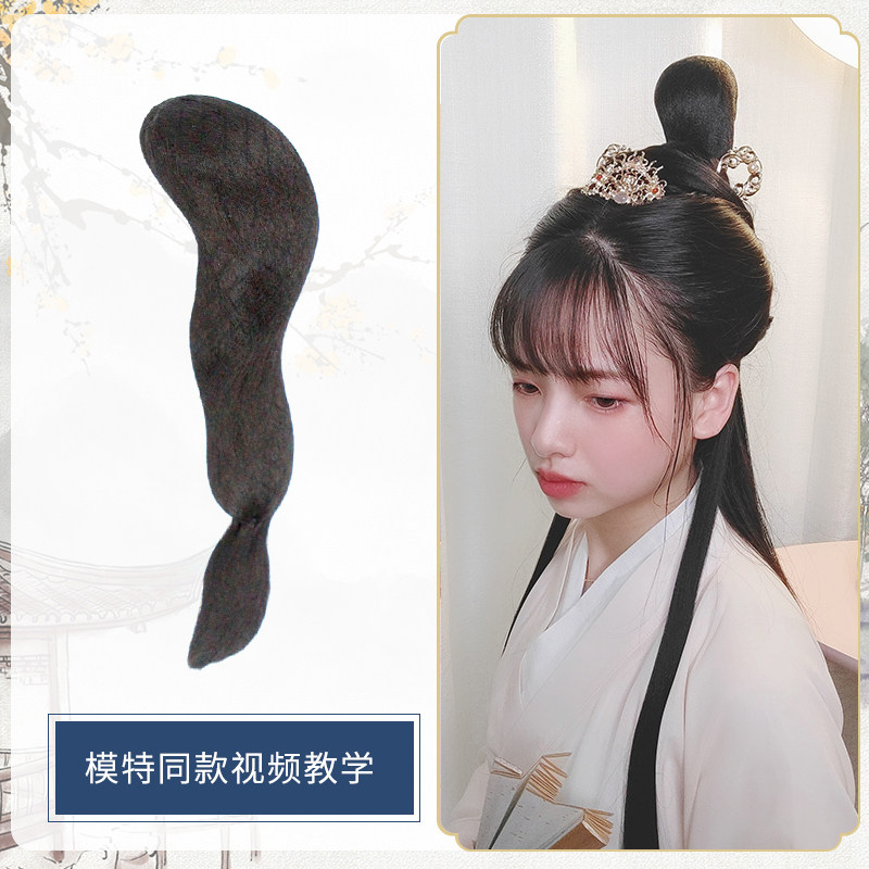 古装侠女造型武侠风假发包古风汉服造型侠女风发包搭配组合A-128