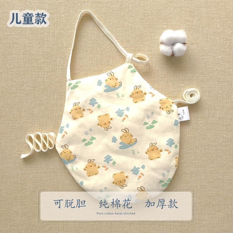 纯棉花手工可脱胆兜护肚子兜兜冬季加厚宝宝新生儿婴儿幼儿护脐带