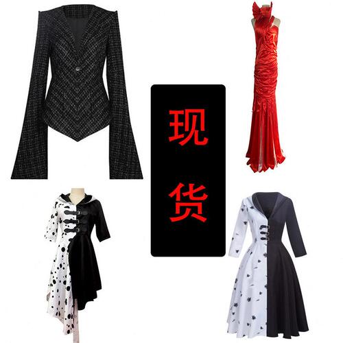 甄选101忠狗Cruella de Vil库伊拉cos服 库伊拉cosplay万圣节表演