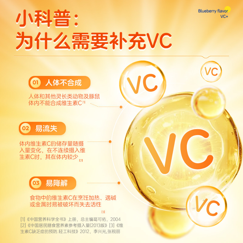 21金维他儿童VC青少年保健蓝莓维生素C60粒强免疫力官方正品旗舰