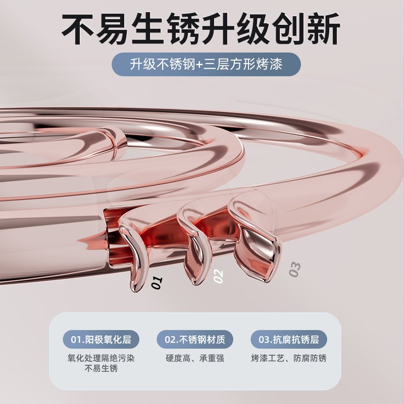 不锈钢晒被子神器螺旋式晾衣架多功能阳台家用旋转挂床单被罩