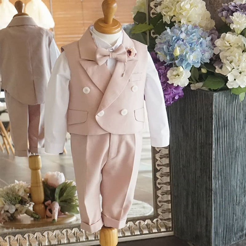 儿童西装套装男童礼服英伦风帅气燕尾服小西服男宝宝周岁生日洋气