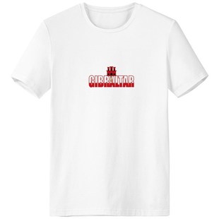 T恤衫 个性 礼物 T恤创意纪念衫 直布罗陀国旗英文名男女白色短袖