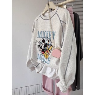 T恤外穿大童卡通刺绣上衣外套 韩系儿童长袖 女童秋装 卫衣2024新款