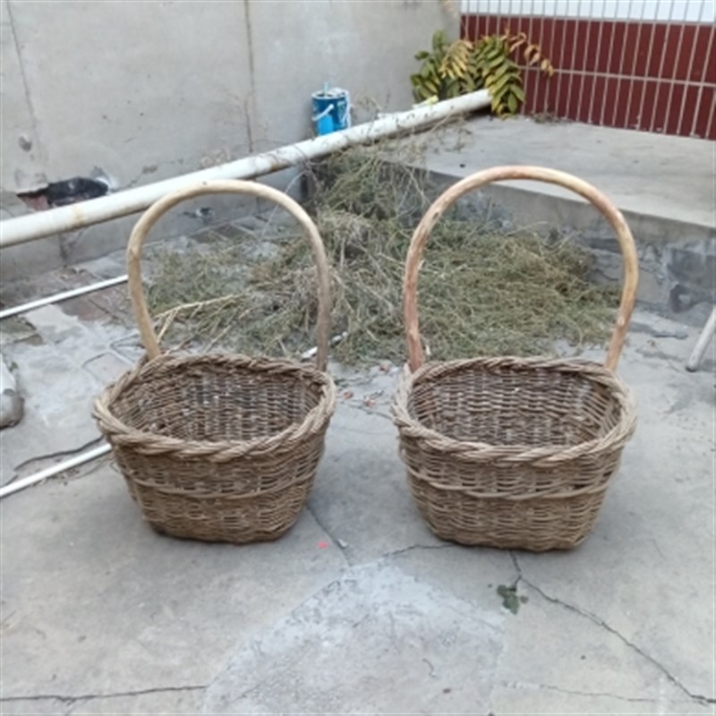 荆条编筐农村手工编织筐背篓家z用农村背筐手编老式怀旧柳条筐柳