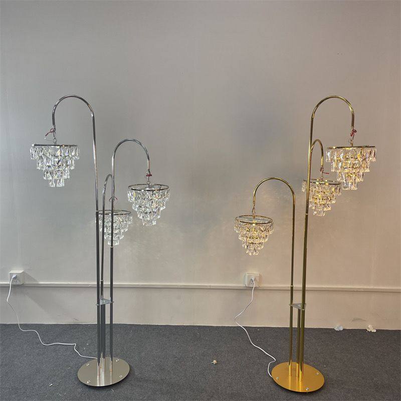 婚庆婚礼道具铁艺三头水晶冰条冰条路引灯舞台布置装饰发光摆件,节庆用品/礼品,路引,淘宝优惠券,粉丝福利购,淘宝优惠卷