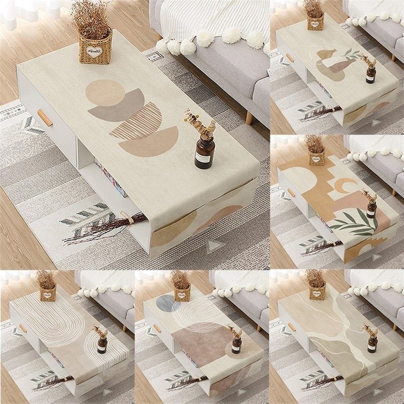 侘寂风 茶几桌布客厅桌垫防水防烫茶几布盖布盖巾棉麻收纳口袋,居家布艺,桌布,淘宝优惠券,粉丝福利购,淘宝优惠卷