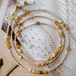 锆石琉璃花百搭眼镜链带口罩耳机挂脖绳项链手毛衣个性 025 时尚