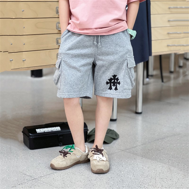 男童纯棉短裤夏季潮酷男宝宝大口袋工装五分裤童装裤子针织五分裤