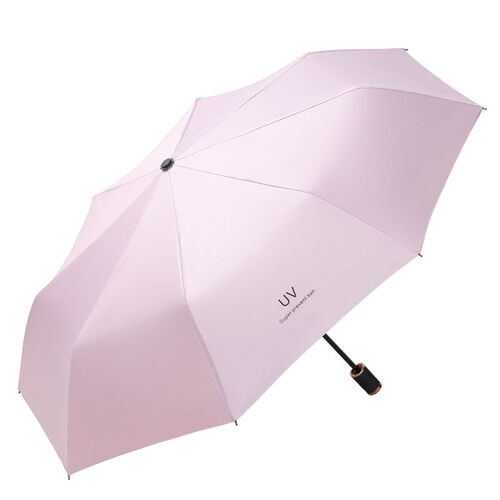 UV防嗮晴雨伞两用8骨折叠黑胶太阳伞三折自动广告伞定