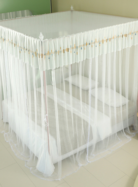 落地式蚊帐三开门家用202t3年新款卧室2022高级不锈钢宫廷老式蚊