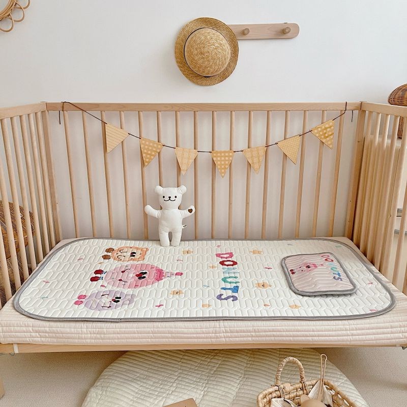 婴儿乳胶凉席 夏季幼儿园午睡凉席 儿童空调软凉席冰丝床垫可折叠