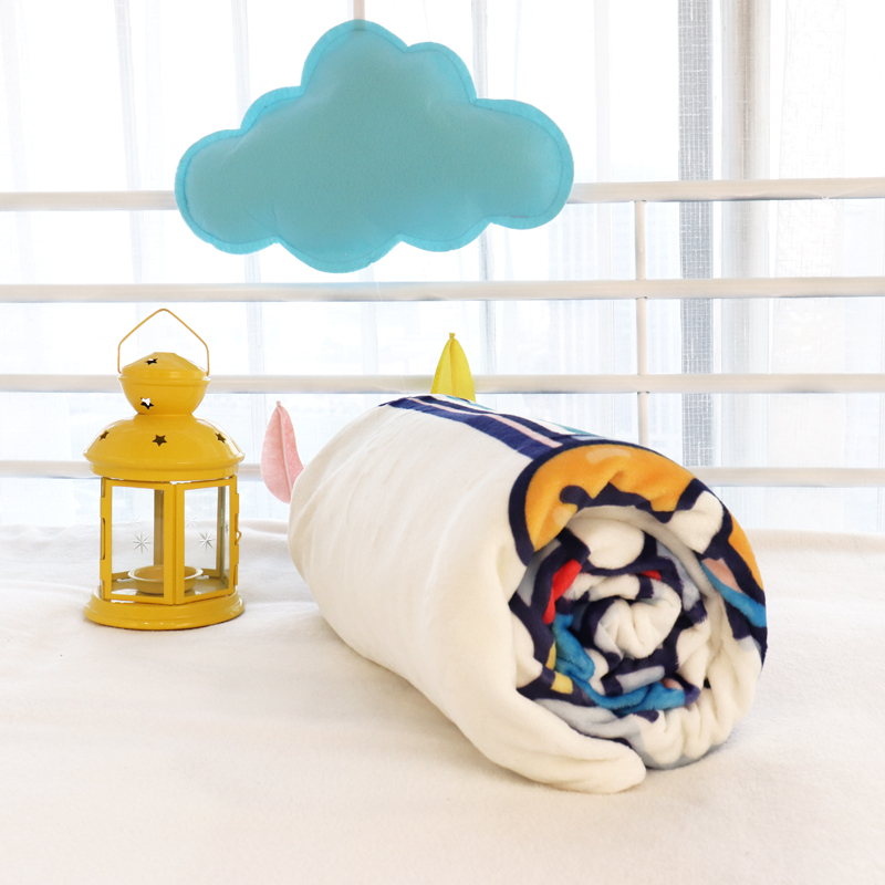 新品不鸭不咋样四季用单层空调午休毯法兰绒毯懒人毯薄款午睡毛巾