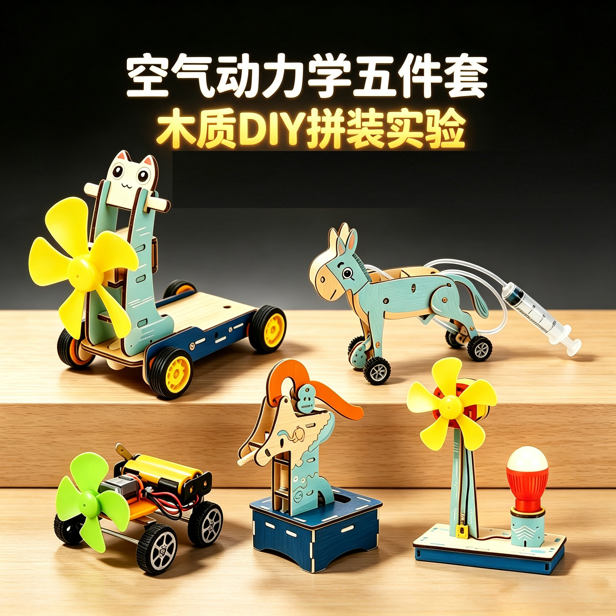 空气动力学DIY拼装实验套装