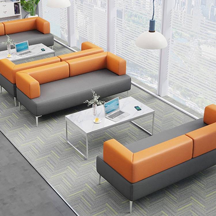 接待会客区沙发前台酒店大厅休闲休息简约现代小型办公室商务洽谈