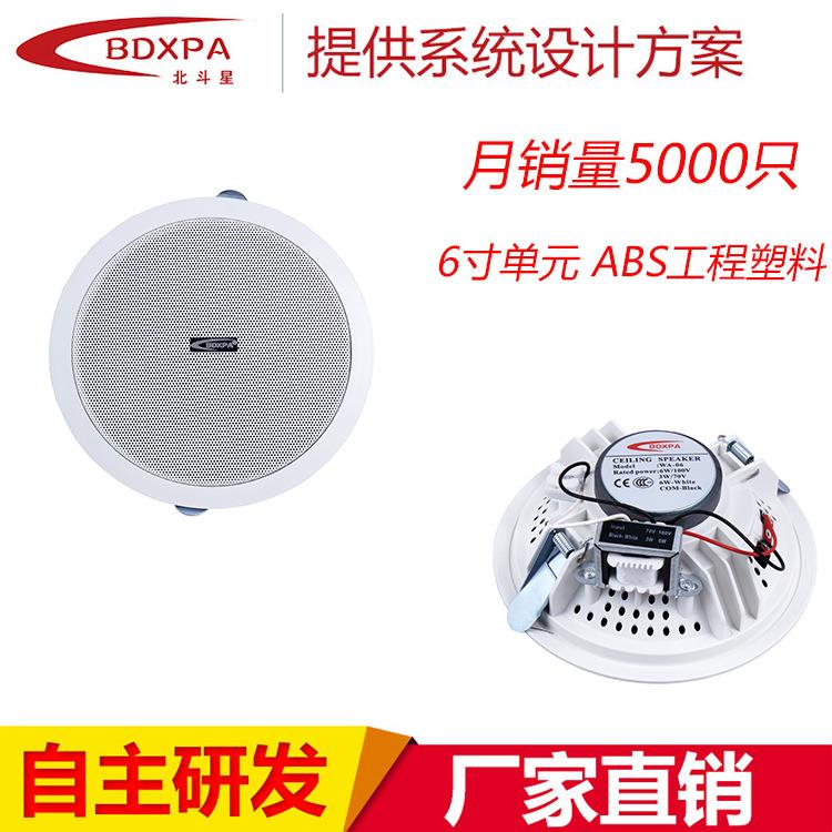 厂家供应北斗星WA-06吸顶天花喇叭扬声器音箱 吸顶音箱天花喇叭