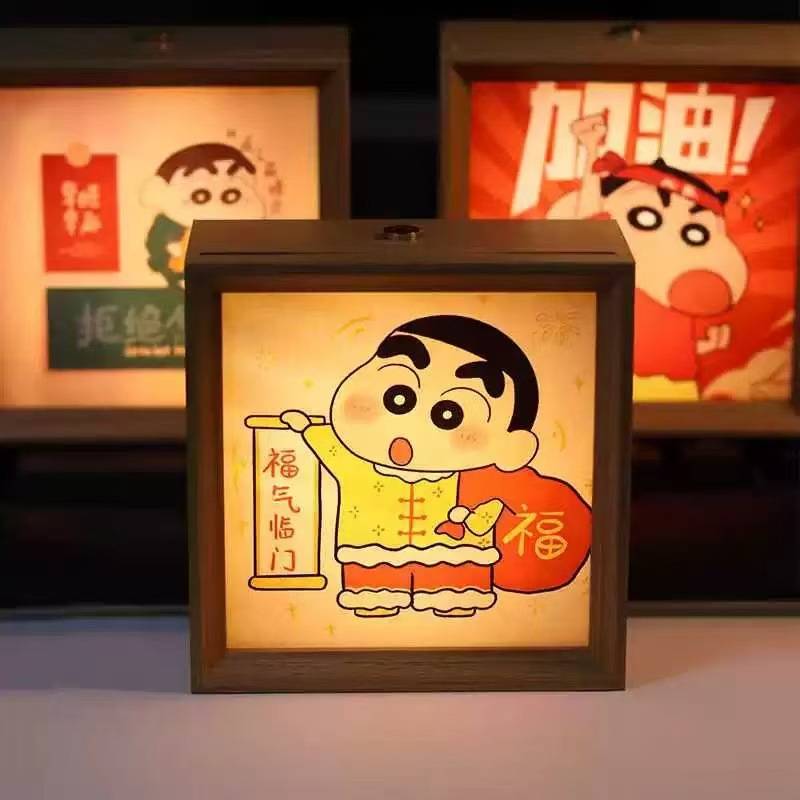 LED床头灯专用相框摆台画框小夜灯氛围灯创意diy方形摆台手工