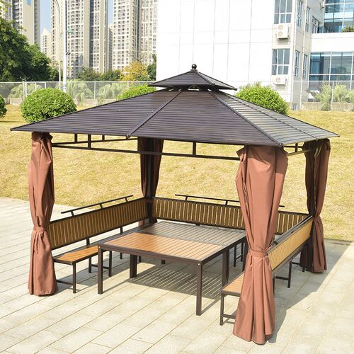 户外凉亭庭院别墅农庄花园遮阳棚室D外茶水亭农村院子小木屋四角