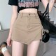 大码 高腰显瘦a字裙子潮 2023年新款 胖妹妹抽绳牛仔半身裤 裙女夏季