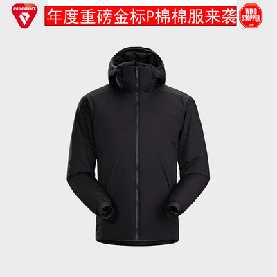 金标p棉填充止风者面料户外有帽版型男款超轻保暖羽绒防风棉服