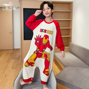 宝宝连体睡衣夏季薄款男童睡袋婴儿纯棉男女孩子春秋款防着凉儿童