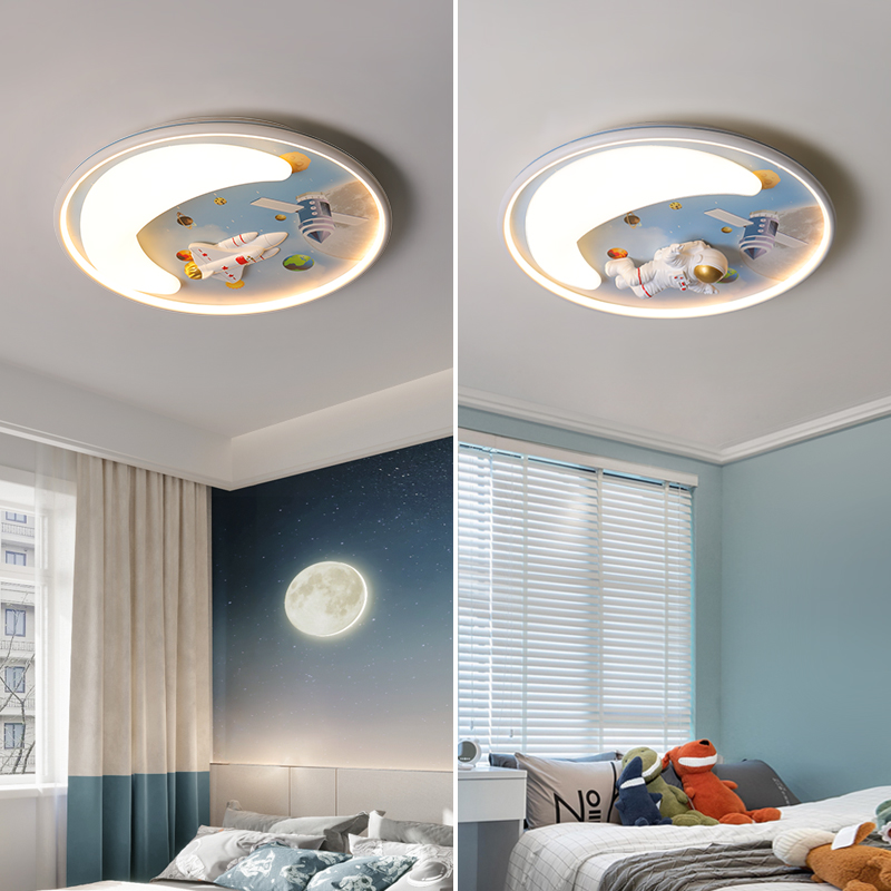 儿童房卧室灯现代简约男孩女孩房间灯创意卡通主卧灯吸顶灯184M