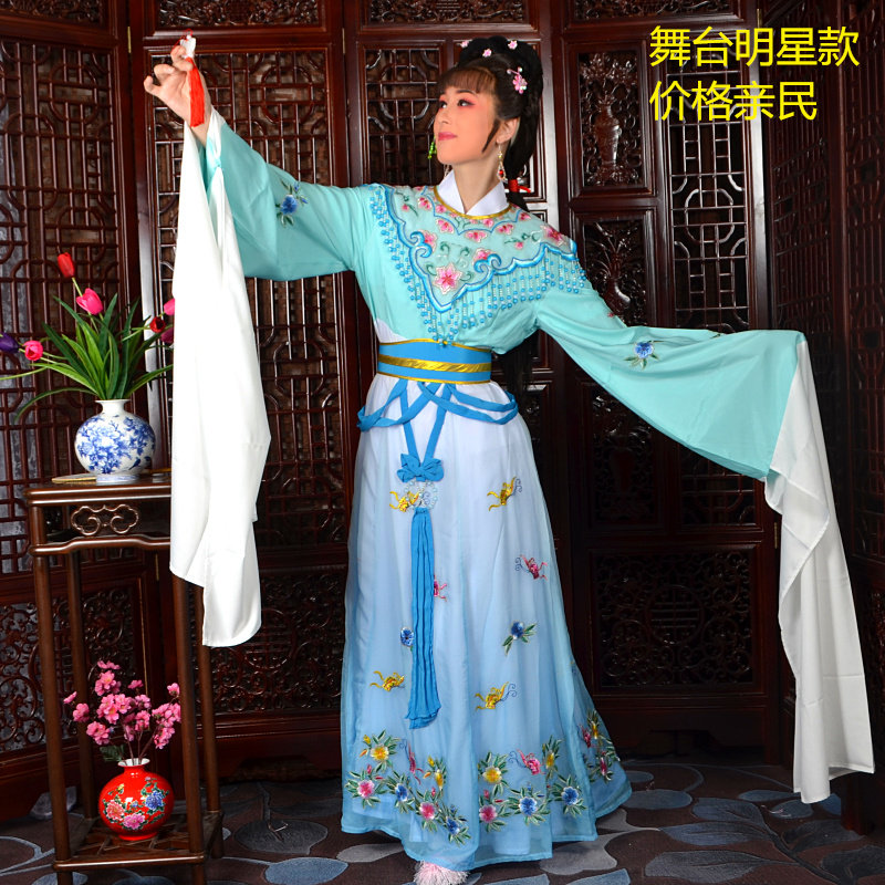 戏曲越剧花旦服装黄梅戏小旦七仙女百花公主戏服林黛玉祝英台服装