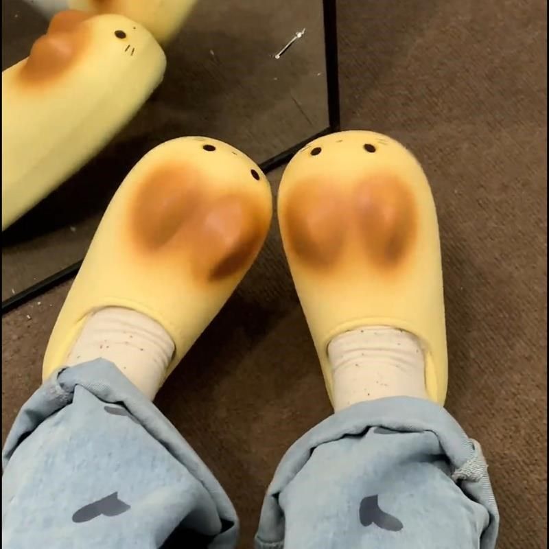 可爱喵咪棉拖鞋女包跟防水外穿2024新款秋冬卡通防滑厚底保暖棉鞋