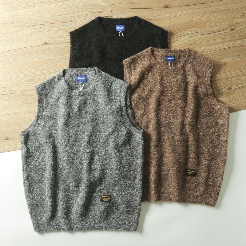 小何自留  毒家好货  春秋冬男士宽松休闲套头针织背心潮马甲情侣