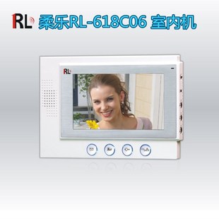 柔乐RL 可视对讲门铃 618C06家用彩色室内机 618C06七寸室内机