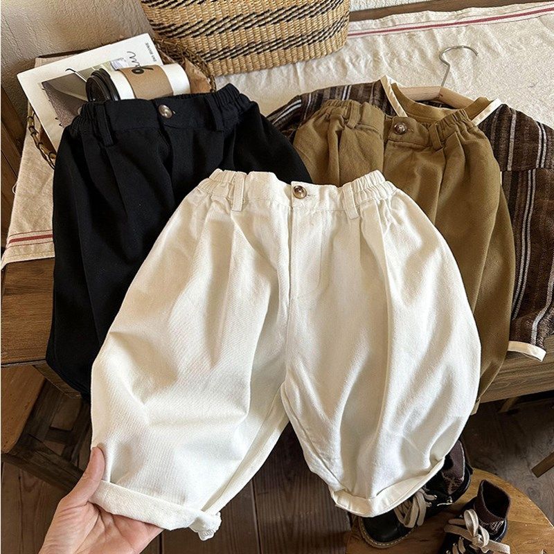 帅气潮搭时髦感休闲裤~韩国儿童纯棉宽松工装裤男女童宝宝哈伦裤,童装/婴儿装/亲子装,裤子,淘宝优惠券,粉丝福利购,淘宝优惠卷
