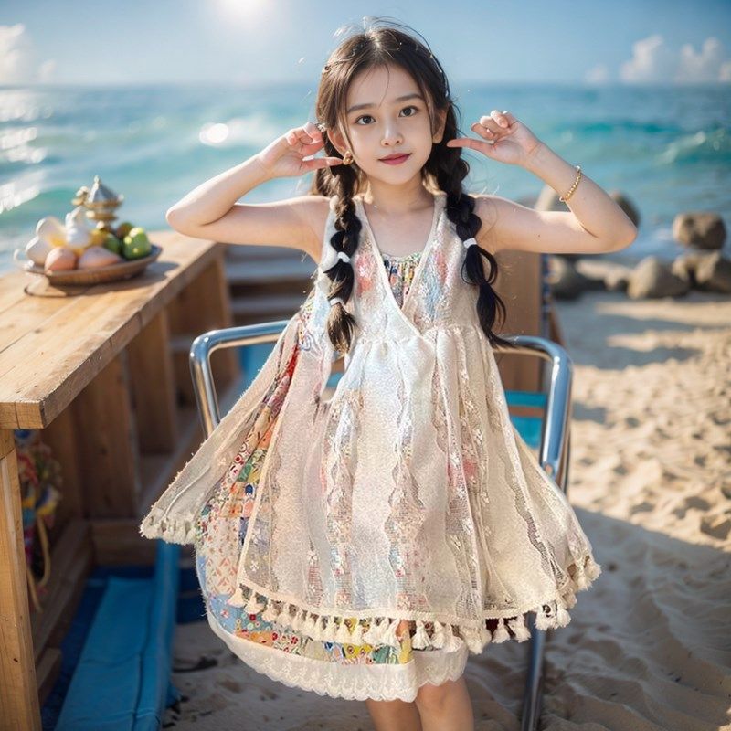 女童吊带背心裙两件套夏装女大童儿童裙子小女孩公主裙夏季连衣裙