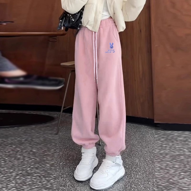 女童裤子春装2025新款儿童学生女大童秋季运动裤春秋卫裤休闲长裤