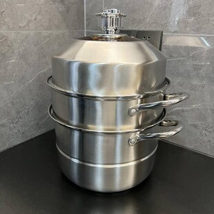 康家原货 30CjM多层不锈钢加厚蒸锅 带计时器家用多功能汤锅Q1842
