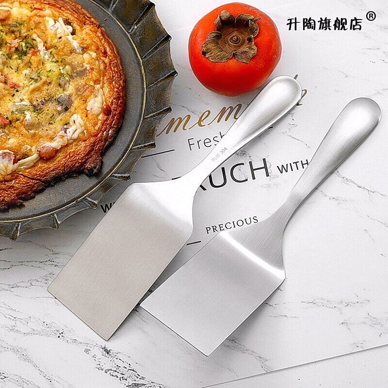 升陶不锈钢大号牛排铲刀披萨生煎铲手K抓饼工具三角铲煎饼铲子