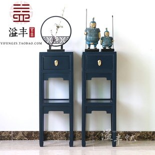 简约现代沙发边角几花几新中式实木家具玄关储Q物小柜室内置物花