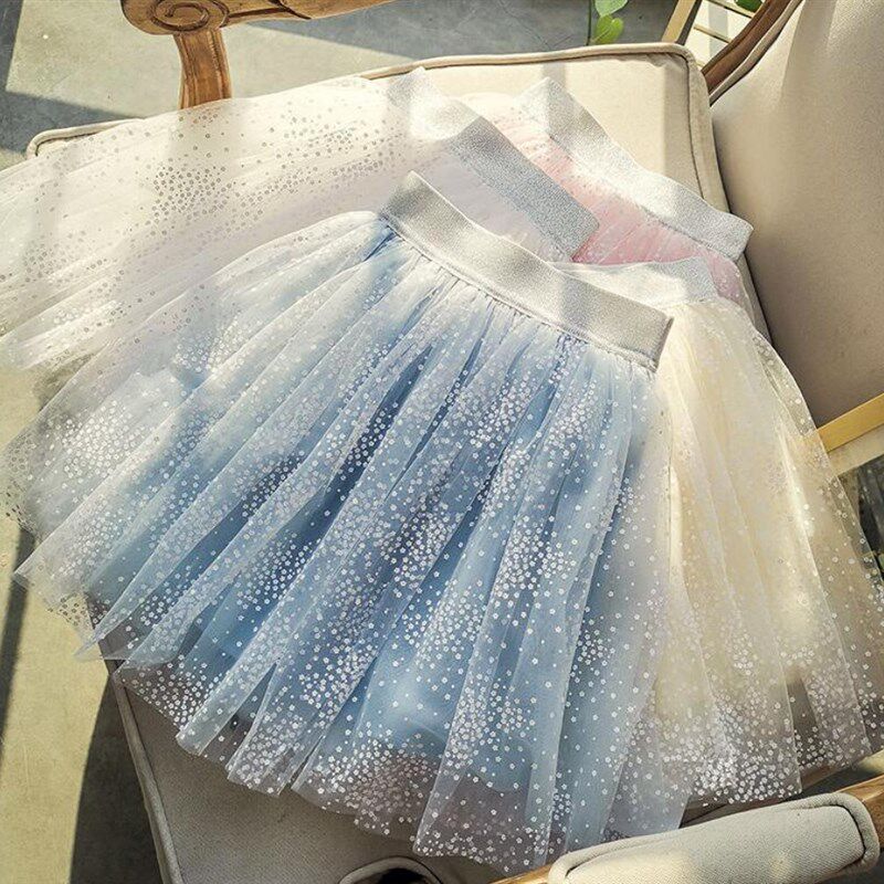 仙气女童半身裙儿童夏天公主裙宝宝小女孩夏装春秋百褶网纱短裙子