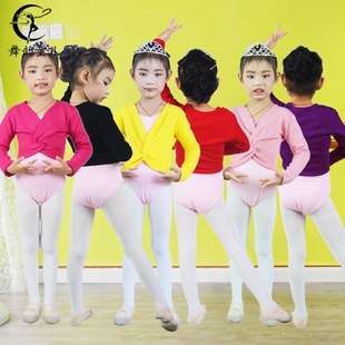 舞蹈毛衣儿童练功服春秋季粉色外搭长袖加绒小披肩外套女童舞蹈服