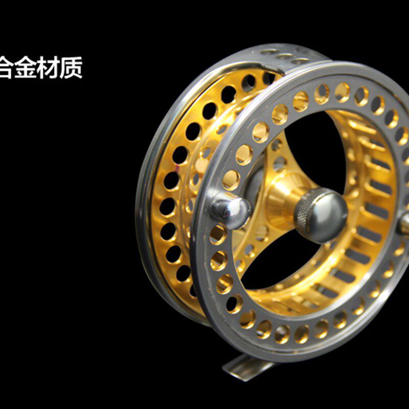 瑞德新品超轻飞钓轮右手飞蝇轮冰钓轮金属渔轮10O.5cm大号前打筏